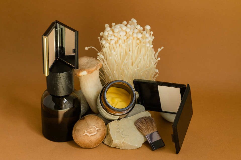 Beauty Products with Mushrooms