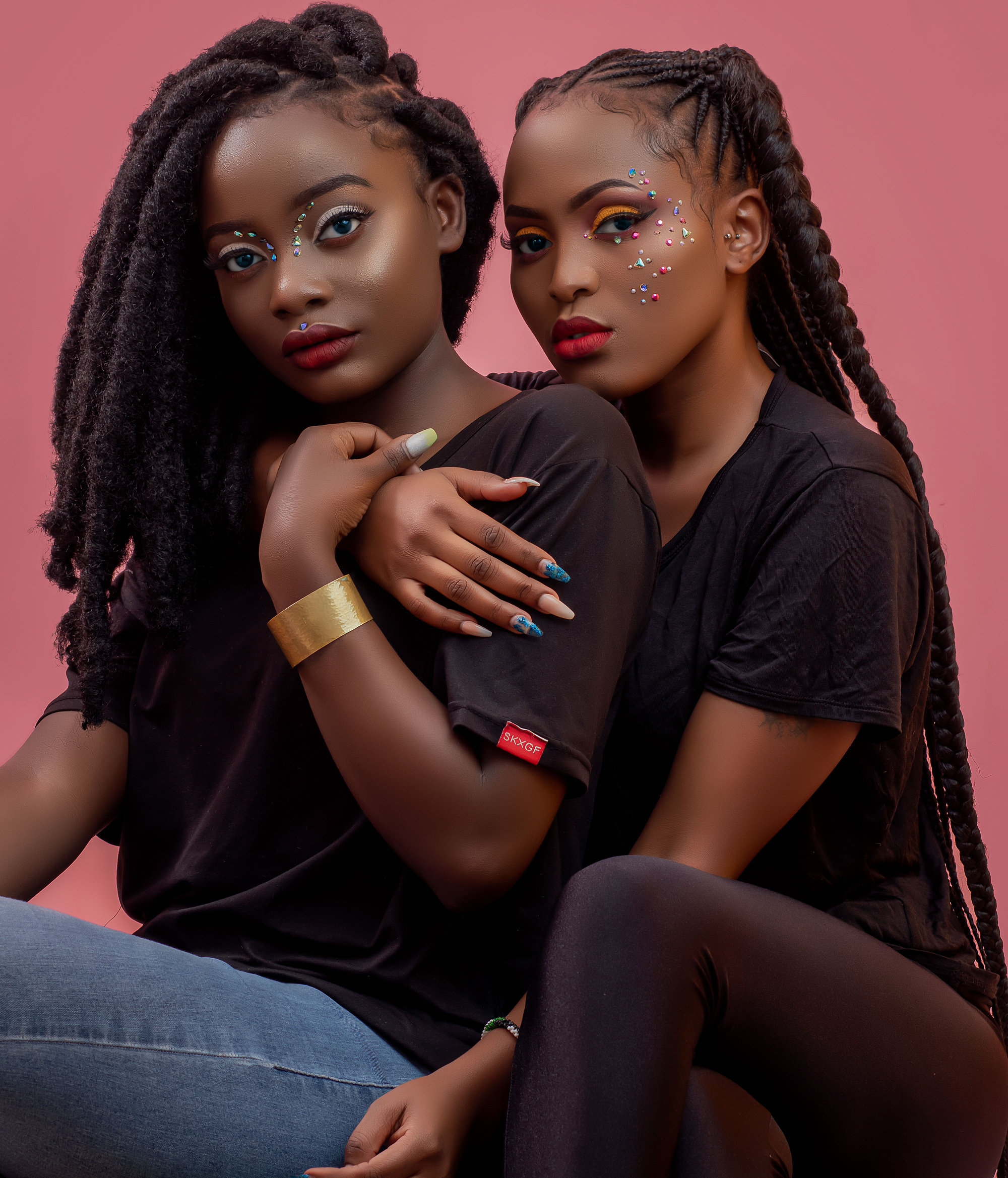 Women Wearing Black Shirts